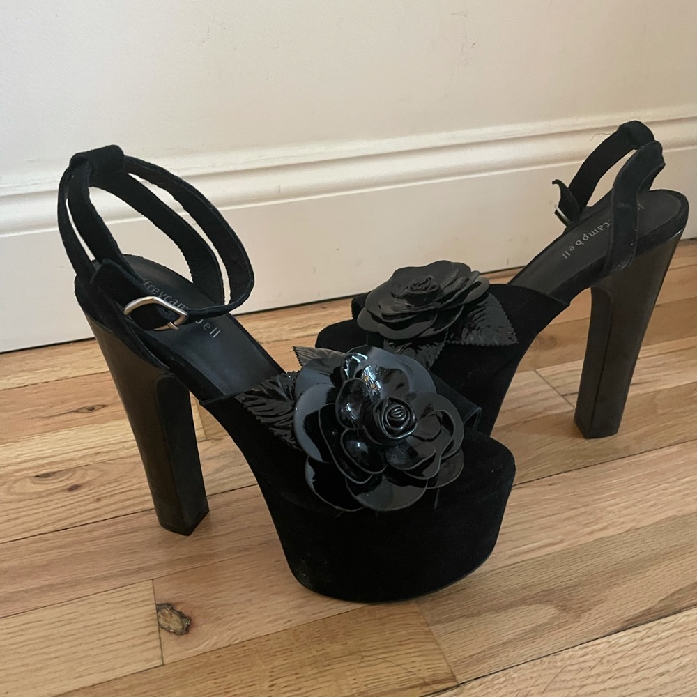 Jeffrey Campbell Black Platform Sandals